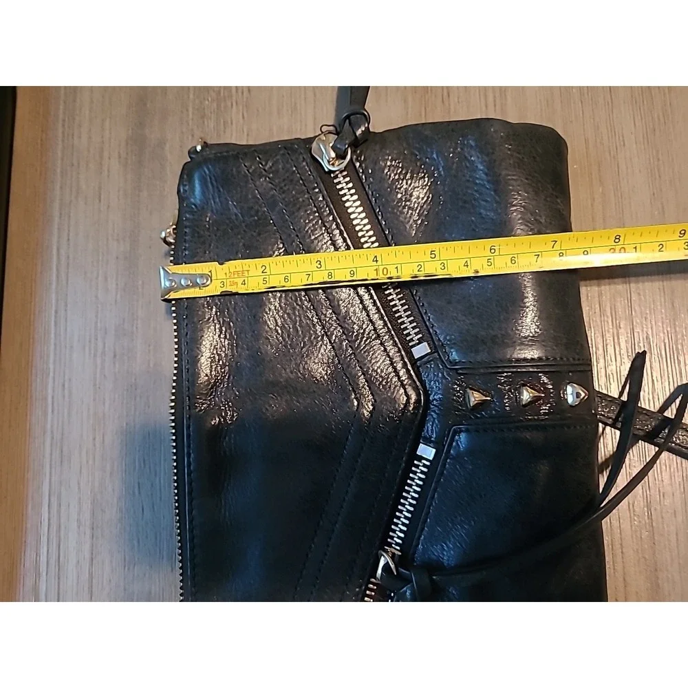 BOTKIER Soft Black Leather TRIGGER Stud Satchel Shoulder‎ Bag